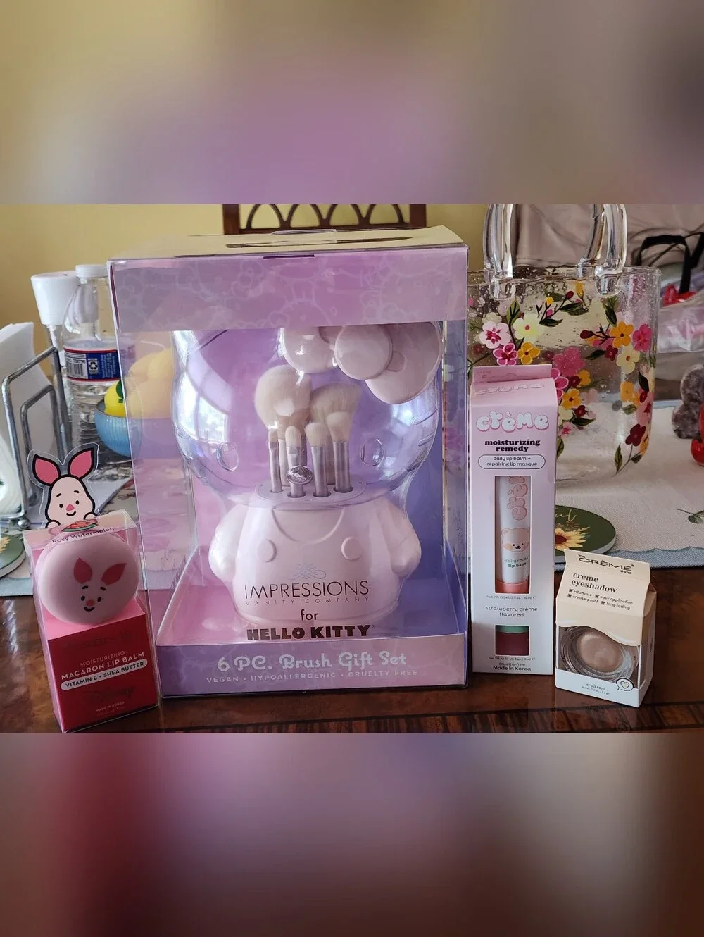 Crème Shop x Hello Kitty Pink Beauty Bundle - Hydrating Lip Balm & Brush Set